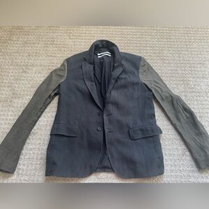 Robert Geller linen blazer two tone